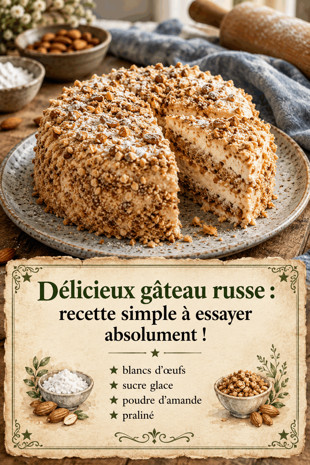 Délicieux gâteau russe : recette simple à essayer absolument !