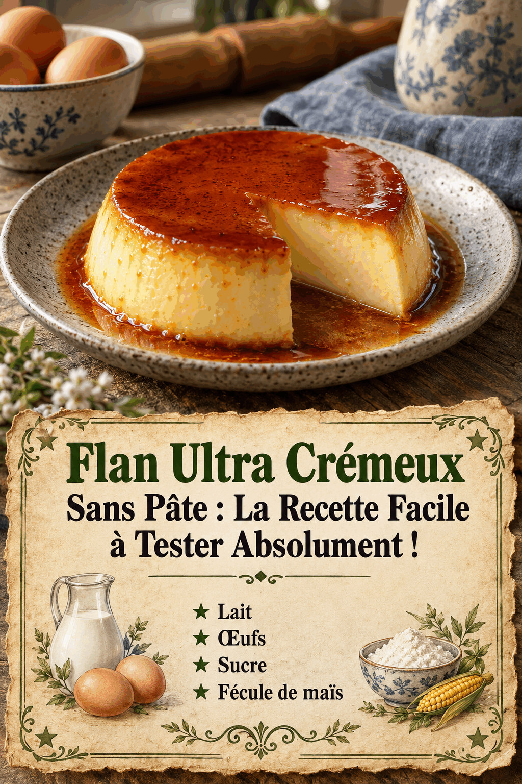 Flan Ultra Crémeux Sans Pâte : La Recette Facile à Tester Absolument !